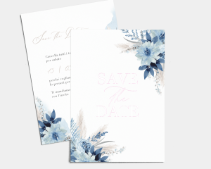 Bloomy Blue - Save the Date (verticale)