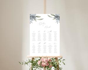 Muted Floral - Seating plan 50x70 cm (verticale)
