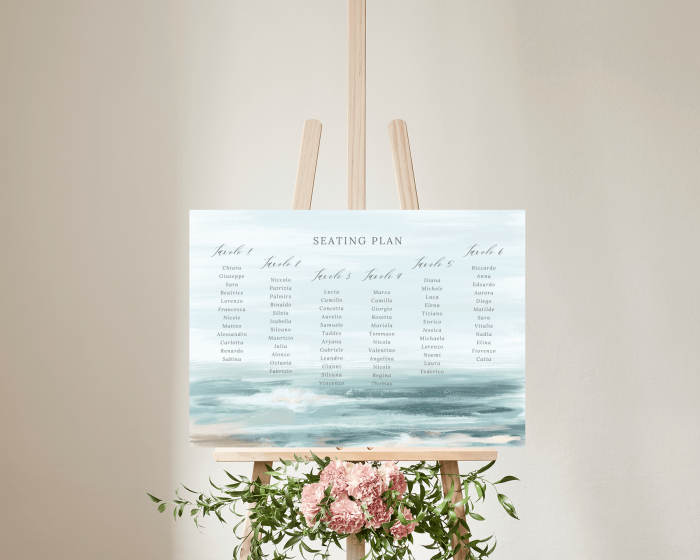 Painted Beach - Seating plan 70x50 cm (orizzontale)