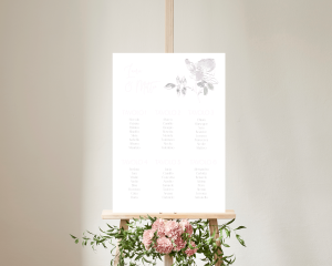 Lined Rose - Seating plan 50x70 cm (verticale)