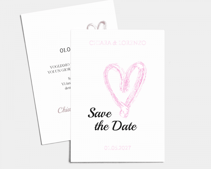Painted Heart - Save the Date (verticale)