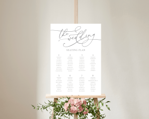 Romantic Calligraphy - Seating plan 50x70 cm (verticale)