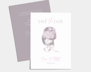 Lined Rose - Save the Date (verticale)