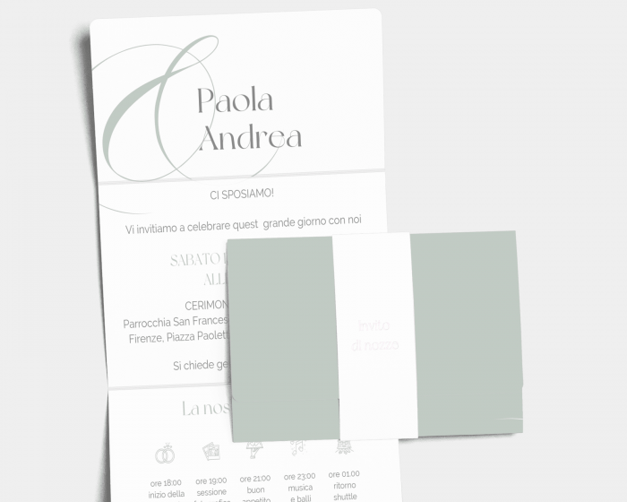 Amore - Partecipazione matrimonio con fascia