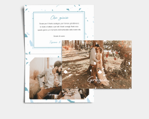 Beautiful Confetti - Biglietto di ringraziamento matrimonio con le foto