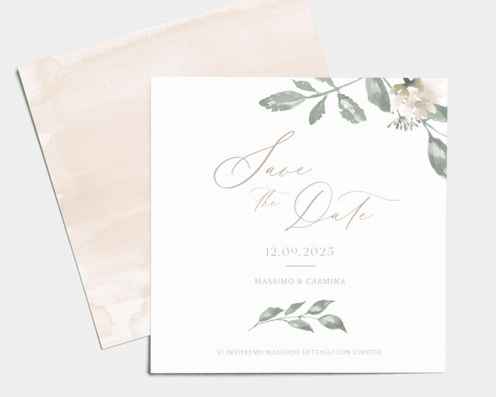 Dusted Calligraphy - Save the Date (quadrato)