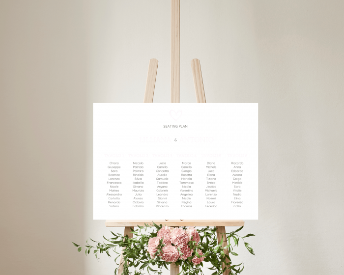 Modest - Seating plan 70x50 cm (orizzontale)