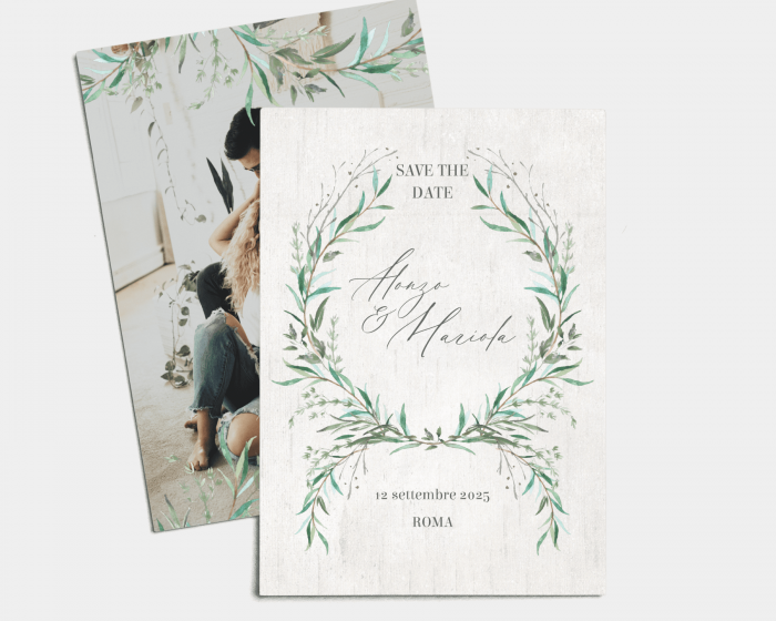 Natural Laurel - Save the Date (verticale)
