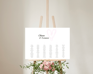 Painted Heart - Seating plan 70x50 cm (orizzontale)