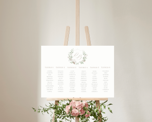 Watercolor Crest - Seating plan 70x50 cm (orizzontale)
