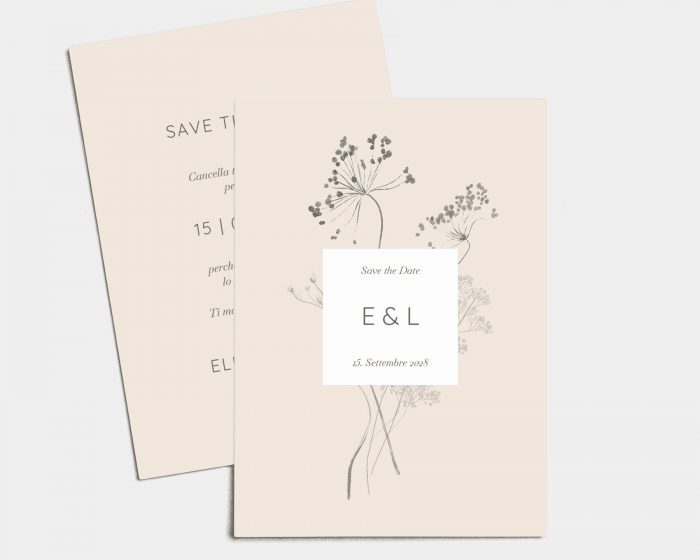 Floral Cube - Save the Date (verticale)