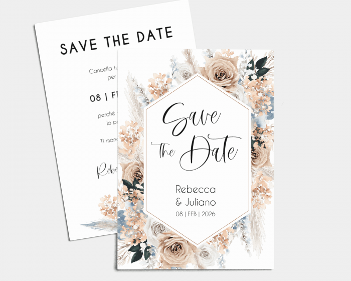 Bloomy Boho - Save the Date (verticale)