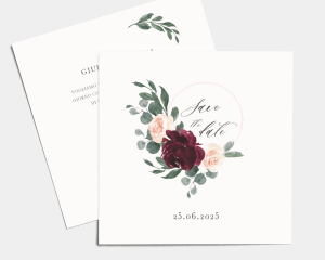 Floral Hoop - Save the Date (quadrato)