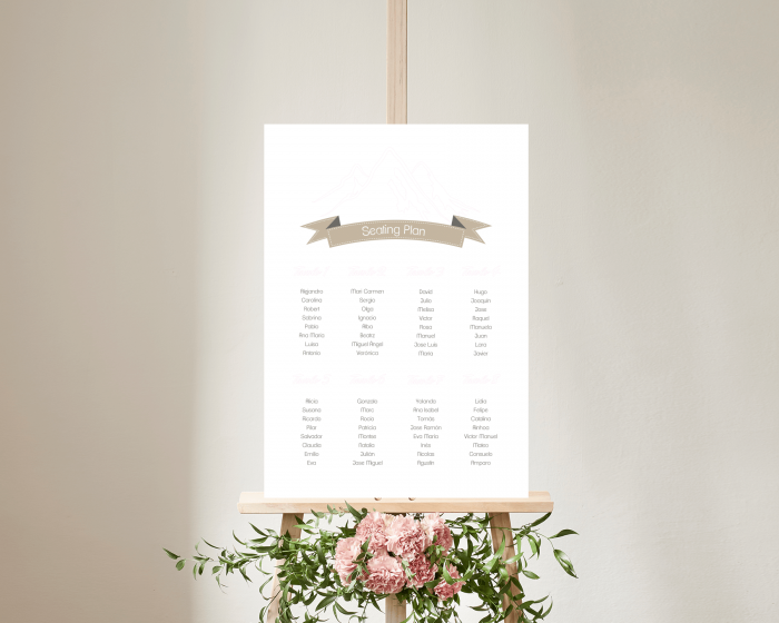 Love Mountains - Seating plan 50x70 cm (verticale)