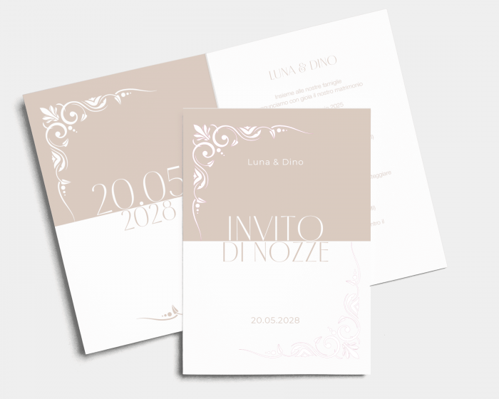 Beauty - Partecipazione matrimonio A6 (verticale)