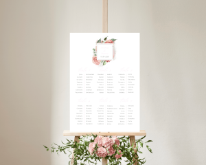 Summer Blossom - Seating plan 50x70 cm (verticale)