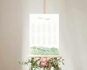 Painted Winery - Seating plan 50x70 cm (verticale)