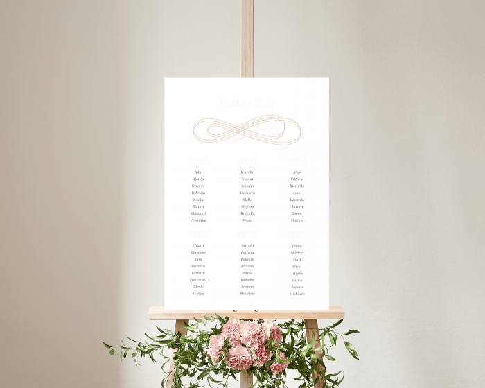 Infinito - Seating plan 50x70 cm (verticale)