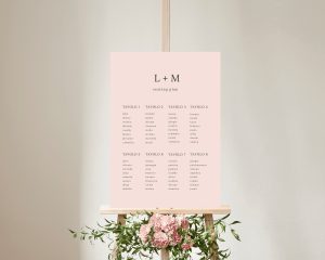 Natural Palette - Seating plan 50x70 cm (verticale)