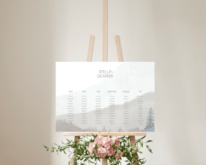 Painted Mountains - Seating plan 70x50 cm (orizzontale)