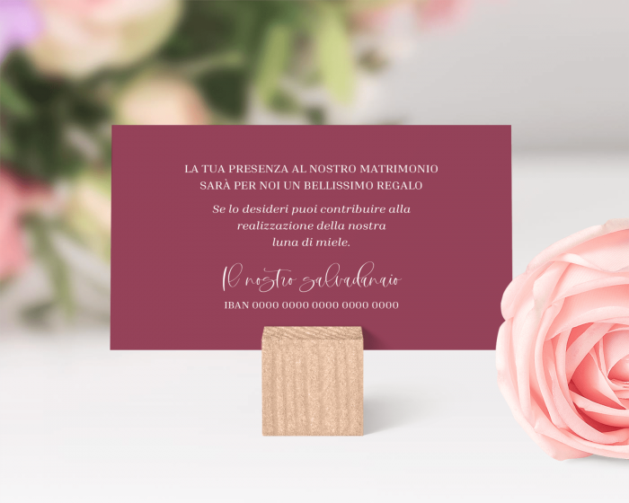 Beloved Floral - Biglietto lista nozze