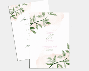 Green and Peach - Save the Date (verticale)