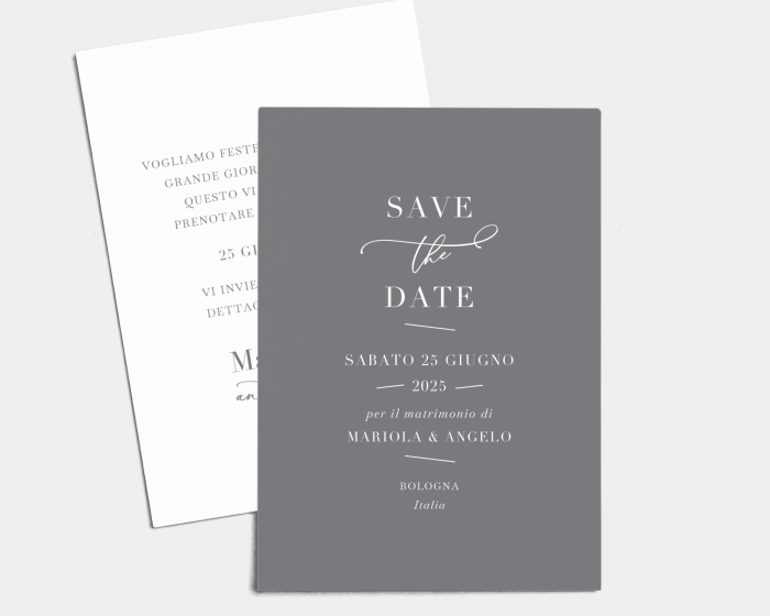 Romantic Calligraphy - Save the Date (verticale)