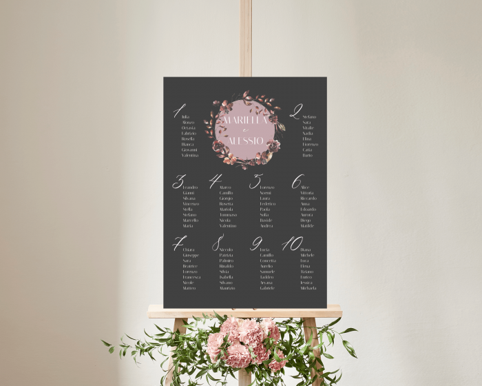 Alive - Seating plan 50x70 cm (verticale)