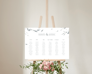 Blue Sprigs - Seating plan 70x50 cm (orizzontale)