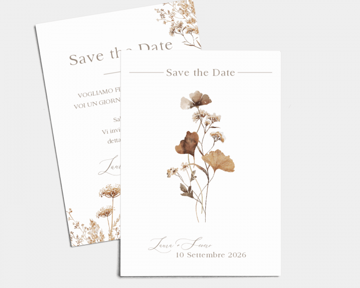 Autumn Wildflowers - Save the Date (verticale)