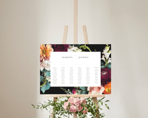 Florals - Seating plan 70x50 cm (orizzontale)