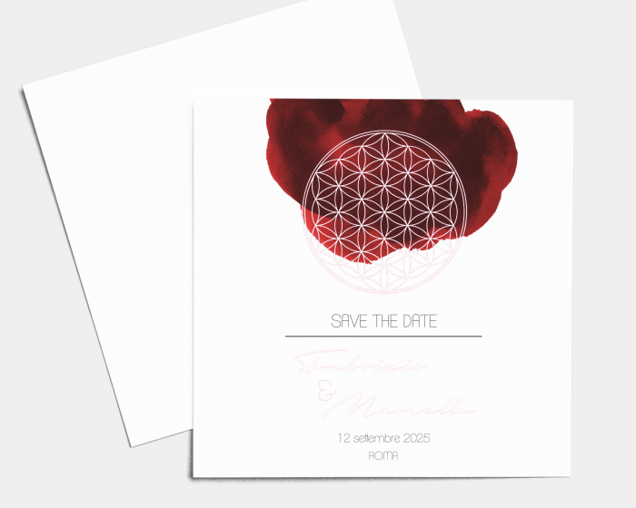 Flower of Life - Save the Date (quadrato)
