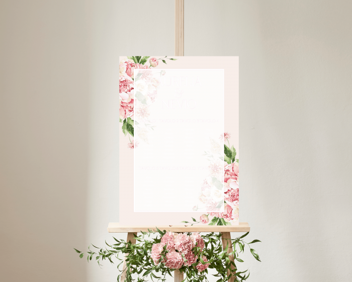 Dream Bouquet - Seating plan 50x70 cm (verticale)